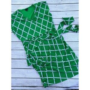 Ann Taylor Green Wrap Dress size small